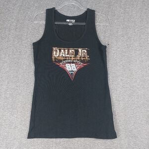 NASCAR FOR HER WOMENS BLACK RACER BACK TANK TOP DALE JR. 88 SZ 2XL NWOT